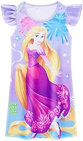 Coupon ✔️ Princess Night 👗 Dress For Toddler 👧 Girls Baby Flutter Sleeve 👗 Dress For ☀️ Summer Casual 3-8 Years Purple 😉 4 Coupon ✔️ Princess Night 👗 Dress For Toddler 👧 Girls Baby Flutter Sleeve 👗 Dress For ☀️ Summer Casual 3-8 Years Purple 😉 - Image 4
