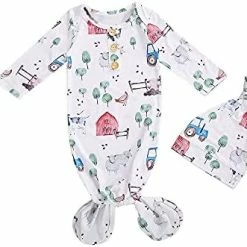 New 🛒 Unisex Infant Baby Gown Sleeping Bag Newborn Boy Girl Knotted Sleeper Nighgown Pajamas Coming Home Outfits B Green 💯 10 New 🛒 Unisex Infant Baby Gown Sleeping Bag Newborn Boy Girl Knotted Sleeper Nighgown Pajamas Coming Home Outfits B Green 💯 -Sleepwear & Robes Sales 41hZFdjpszL. AC