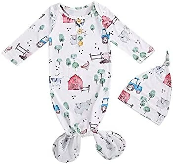 New 🛒 Unisex Infant Baby Gown Sleeping Bag Newborn Boy Girl Knotted Sleeper Nighgown Pajamas Coming Home Outfits B Green 💯 3 New 🛒 Unisex Infant Baby Gown Sleeping Bag Newborn Boy Girl Knotted Sleeper Nighgown Pajamas Coming Home Outfits B Green 💯 - Image 3