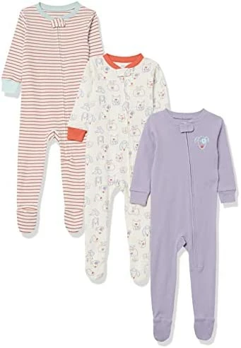 New 🌟 Amazon Essentials Unisex Toddlers And Babies' Snug-Fit Cotton Footed Sleeper Pajamas, Multipacks 😀 11 New 🌟 Amazon Essentials Unisex Toddlers And Babies' Snug-Fit Cotton Footed Sleeper Pajamas, Multipacks 😀 - Image 11