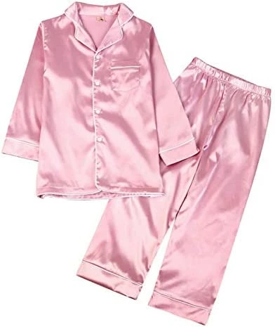 Deals ๐ Weixinbuy Pajama Set For Kid Baby Boy Girl Button-up Silk Pajama Sleepwear Nightwear Loungewear Clothes Set Gifts For Kids Red (short Sleeve) ๐ 7 Deals ๐ Weixinbuy Pajama Set For Kid Baby Boy Girl Button-up Silk Pajama Sleepwear Nightwear Loungewear Clothes Set Gifts For Kids Red (short Sleeve) ๐ - Image 7