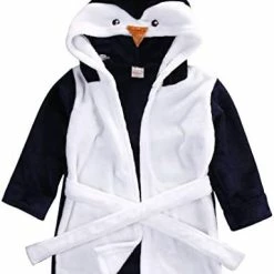 Outlet 🛒 Baby Cartoon Animal Style Bath Robes Toddler Unisex Kids Hooded Tower Pajamas Orange Fox ✨