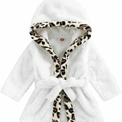 Cheapest 👍 Mubineo Newborn Infant Baby Boy Girl Cute Animal Plush Robe Dinosaur Unisex Bathrobe White Leopard Print 🛒 -Sleepwear & Robes Sales 41k4TBXxKNL. AC