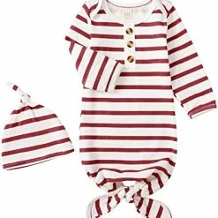 New ❤️ Baby Gown Newborn Cotton Nightgown Long Sleeve Stripe Baby Sleeping Bags Baby Boy Girl Coming Home Outfits Set Hollow Grey ❤️ 29 New ❤️ Baby Gown Newborn Cotton Nightgown Long Sleeve Stripe Baby Sleeping Bags Baby Boy Girl Coming Home Outfits Set Hollow Grey ❤️ -Sleepwear & Robes Sales 41kS17vijVL. AC