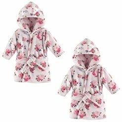 Promo 👍 Luvable Friends Unisex Baby Plush Bathrobe, Floral, 0-9M 🔔 -Sleepwear & Robes Sales 41klFWMVwmL