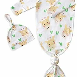 Budget 👏 Newborn Baby Knotted Gown, Super Soft Silky Infant Long Sleeve Sleeper With Tie Bottom Purple Flower 🧨