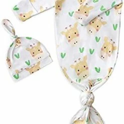 Budget 👏 Newborn Baby Knotted Gown, Super Soft Silky Infant Long Sleeve Sleeper With Tie Bottom Purple Flower 🧨 -Sleepwear & Robes Sales 41l18xkMv8L. AC