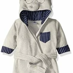 Best Pirce ✔️ Hudson Baby Unisex Baby Cotton Animal Face Bathrobe, Pretty Elephant, One Size 🔔 -Sleepwear & Robes Sales 41m 075oJPL