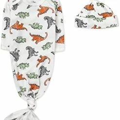 Top 10 ⭐ Baby Girl, Boy Knotted Infant Sleeper Gown With Headband Or Hat, Baby Coming Home Outfit For Boy Girl Fall Winter 0-6 Months Buffalo Plaid 👍 -Sleepwear & Robes Sales 41mLKf8DInL. AC