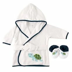 Best deal 😍 Luvable Friends Unisex Baby Cotton Terry Bathrobe, Turtle, One Size 😀