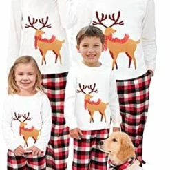Buy ⭐ Christmas Pajamas Family Matching Sets 🔔 Christmas Pjs Xmas Sleepwear Jammies Holiday Loungewear Set For Adult Kids Baby 😀 -Sleepwear & Robes Sales 41meQ3zWCL. AC