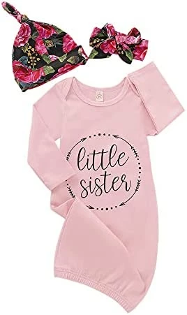 New ❤️ Baby Gown Newborn Cotton Nightgown Long Sleeve Stripe Baby Sleeping Bags Baby Boy Girl Coming Home Outfits Set Hollow Grey ❤️ 7 New ❤️ Baby Gown Newborn Cotton Nightgown Long Sleeve Stripe Baby Sleeping Bags Baby Boy Girl Coming Home Outfits Set Hollow Grey ❤️ - Image 7