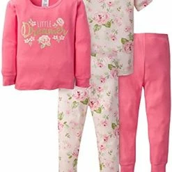 Discount 🔥 Gerber Baby 👧 Girls Toddler Snug Fit 4-Piece Pajama Set Unicorn 👏 -Sleepwear & Robes Sales 41nJEChzmBL. AC