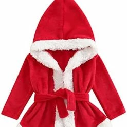 Coupon 🤩 Toddler Girl Boy ❄ Christmas Hooded Fleece Robe Long Sleeve Elk Fox Pattern Plush Bathrobe Kids Cute Clothing 😉 -Sleepwear & Robes Sales 41nbbfGMPL. AC 1