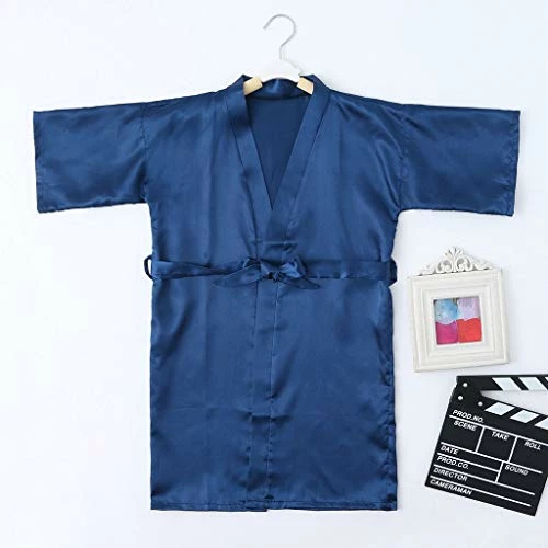 Best Sale ๐ Satin Sleepwear Silk Solid Toddler Baby Bathrobe Robes Clothes Kids Kimono ๐ง Girls ๐ง Girls Swallowtail Jacket Kids (Navy, 4) ๐ 4 Best Sale ๐ Satin Sleepwear Silk Solid Toddler Baby Bathrobe Robes Clothes Kids Kimono ๐ง Girls ๐ง Girls Swallowtail Jacket Kids (Navy, 4) ๐ - Image 4
