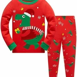 Best Sale 🛒 Kids 🎄 Christmas Pajamas 100% Cotton Toddler 👧 Girls Long Sleeve Elf Pjs Set Boys Xmas Jammies Holiday Clothes Set 3t-10t Elf/green 😀 -Sleepwear & Robes Sales 41rWIEN0V0L. AC