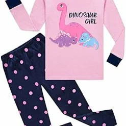 Best Pirce 😍 Girls Dinosaur Pajamas Long Sleeve Unicorn Sleepwear Pajama Cute Princess Pjs For Toddler Clothes 2-7 Years 5# 4pcs-dinosaur Girl Sets 💯 -Sleepwear & Robes Sales 41ruaEnN05L. AC