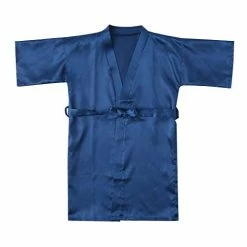 Best Sale 🌟 Satin Sleepwear Silk Solid Toddler Baby Bathrobe Robes Clothes Kids Kimono 👧 Girls 👧 Girls Swallowtail Jacket Kids (Navy, 4) 🌟