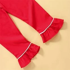 Hot Sale 👍 Ayalinggo Toddler Kids Baby Girl Solid Pjs Ruffle Long Sleeve Button 👚 Shirt Top And Pants Cotton 2Piece Pajamas Set Grey ✨ -Sleepwear & Robes Sales 41uPZ0QRvqL