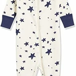 Budget 🎁 Moon And Back By Hanna Andersson Unisex Babies' One-Piece Organic Cotton Footless Pajamas Yellow, Stripe 🔔 -Sleepwear & Robes Sales 41uoBCy27S. AC