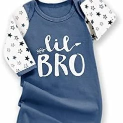 Deals 🌟 Newborn Baby Girl Little Sister Sleeper Gown Stripe Long Sleeve Nightgown Outfit 🧛 Halloween1 🌟 -Sleepwear & Robes Sales 41vNJRzZ80L. AC