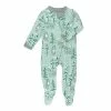 Brand new ⌛ HonestBaby Baby Organic Cotton Footed Sleep & Play Pajamas Hand Drawn Plaid Snow White/gray 🛒