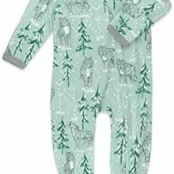 Brand new ⌛ HonestBaby Baby Organic Cotton Footed Sleep & Play Pajamas Hand Drawn Plaid Snow White/gray 🛒 -Sleepwear & Robes Sales 41vcx7aNs1L. AC