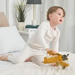 Brand new 🔥 Enfants Chéris Toddler Pajamas 👧 Girls Boys Warm Cotton Pjs For Kids, 24M-6 Years Plain-camel ✔️ -Sleepwear & Robes Sales 41wCxuCNZPL