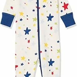 Budget 🎁 Moon And Back By Hanna Andersson Unisex Babies' One-Piece Organic Cotton Footless Pajamas Yellow, Stripe 🔔 -Sleepwear & Robes Sales 41wYhuBC8NS. AC