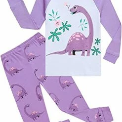 Best Pirce 😍 Girls Dinosaur Pajamas Long Sleeve Unicorn Sleepwear Pajama Cute Princess Pjs For Toddler Clothes 2-7 Years 5# 4pcs-dinosaur Girl Sets 💯 -Sleepwear & Robes Sales 41wcwcy7cEL. AC