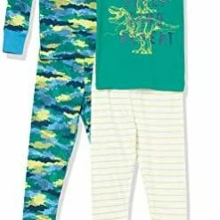 Promo 😍 Amazon Essentials Unisex Babies, Toddlers And Kids' Snug-Fit Cotton Pajama Sleepwear Sets Shooting Star 🔥