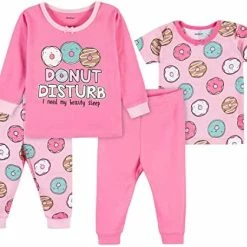 Discount 🔥 Gerber Baby 👧 Girls Toddler Snug Fit 4-Piece Pajama Set Unicorn 👏 -Sleepwear & Robes Sales 513XYKnV9rL. AC