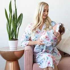 Best deal 🛒 DOUBLE THE SPRINKLES Maternity Robe And Matching Baby Set Hospital Labor Delivery Robe And Swaddle Set Maddison + Green Swaddle Set 🎉 19 Best deal 🛒 DOUBLE THE SPRINKLES Maternity Robe And Matching Baby Set Hospital Labor Delivery Robe And Swaddle Set Maddison + Green Swaddle Set 🎉 -Sleepwear & Robes Sales 514un8mrprL