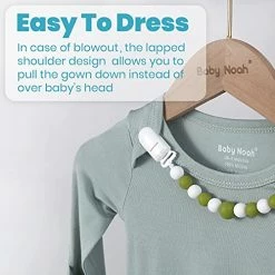 Top 10 ⌛ Knotted Gown With Hat And Headband &Clip Dark Grey Green+green Clip 🎁 -Sleepwear & Robes Sales 515HiFxBgyL