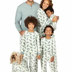 Wholesale 🤩 Family Pajamas Set Matching Xmas 🎄 Christmas Tree Pjs Nightwear For Pet Baby Kid Dad Mom Green Dad ⌛
