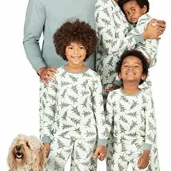 Wholesale 🤩 Family Pajamas Set Matching Xmas 🎄 Christmas Tree Pjs Nightwear For Pet Baby Kid Dad Mom Green Dad ⌛ -Sleepwear & Robes Sales 517IdLcHkzL. AC