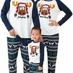 Discount 👏 Holiday Family Pajamas Matching Sets 🎁 Christmas PJs With Mama Bear Printed Romper Plaid Pants Sleepwear 🥰 -Sleepwear & Robes Sales 517LlM9xC L. AC