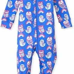 Hot Sale 😀 The Children's Place Baby Toddler 👧 Girls Snug Fit 100% Cotton Zip-Front One Piece Footed Pajama Radiance Unicorn 🛒 -Sleepwear & Robes Sales 518BJaesyKL. AC