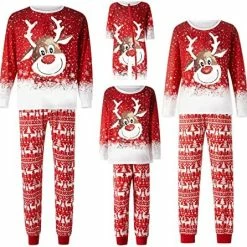 Deals ❤️ Christmas Pajamas For Family Matching Family ❄ Christmas Pajamas Set PJS Holiday Xmas Family Jammies Sleepwear ✔️ -Sleepwear & Robes Sales 519W5WkoIML. AC