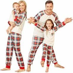 Best reviews of โ PopReal ๐ Christmas Pajamas For Family, Matching Family ๐ Christmas PJs Sets Blue Elk Tree Printed Top Sleepwear ๐