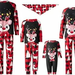 Discount 👏 Holiday Family Pajamas Matching Sets 🎁 Christmas PJs With Mama Bear Printed Romper Plaid Pants Sleepwear 🥰 -Sleepwear & Robes Sales 51EkRxgmvCL. AC