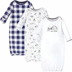 Budget 🥰 Touched By Nature Unisex Baby Organic Cotton Gowns Pink Gray Scribble 🧨