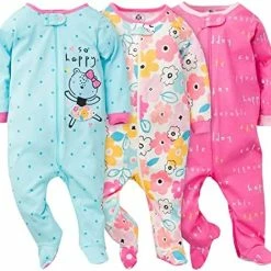 Top 10 🥰 Gerber Baby 👧 Girls' 3-Pack Sleep 'N Play Bunny Star 🤩 -Sleepwear & Robes Sales 51HFpBZU8JL. AC