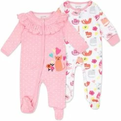 Top 10 ✨ Sleep And Play Footies Organic Cotton, Set Of Two, Sleepers Turtle Print 🔥