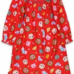 Coupon 🥰 Cocomelon Infant And Toddler 👧 Girls Flannel Granny Gown Nightgown Pajamas Red 😀 -Sleepwear & Robes Sales 51O6y5HuKML. AC