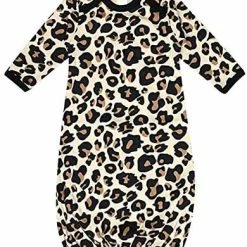 Promo 🎁 Laughing Giraffe Baby Infant Long Sleeve Sleeper Gown Tan Leopard 🔔