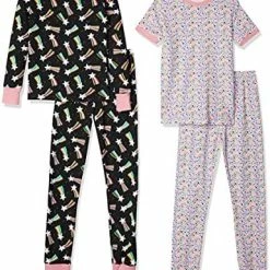 Promo 😍 Amazon Essentials Unisex Babies, Toddlers And Kids' Snug-Fit Cotton Pajama Sleepwear Sets Shooting Star 🔥 -Sleepwear & Robes Sales 51ONiuo5oyS. AC