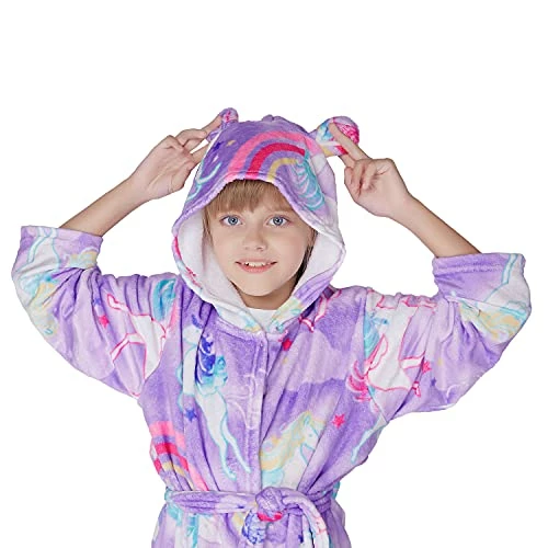Outlet 🥰 Soft Girl Bathrobe Hoodie, Unisex Hooded Gift For Girl And Boys Light Purple 👍 3 Outlet 🥰 Soft Girl Bathrobe Hoodie, Unisex Hooded Gift For Girl And Boys Light Purple 👍 - Image 3