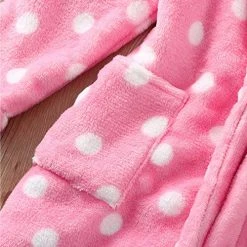 Hot Sale 😍 Baby Boys 👧 Girls Hooded Bathrobe Clothes Toddler Winter Flannel Thick Warm Night-Robe Soft Pajamas Towel Cloak Sleepwear A339 Pink 🥰 -Sleepwear & Robes Sales 51TTVamjAIL