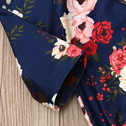 Cheap 🔔 Newborn Baby Long Sleeve Knotted Floral New Coming Home Outfit Toddler Clothes Aa1 Blue 😍 4 Cheap 🔔 Newborn Baby Long Sleeve Knotted Floral New Coming Home Outfit Toddler Clothes Aa1 Blue 😍 - Image 4